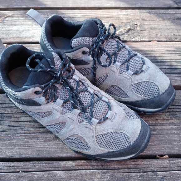 Merrell Men\'s Yokota 2 Hiking Shoes Gray Suede Size 10W (J31277W) Trail Active. main image 8